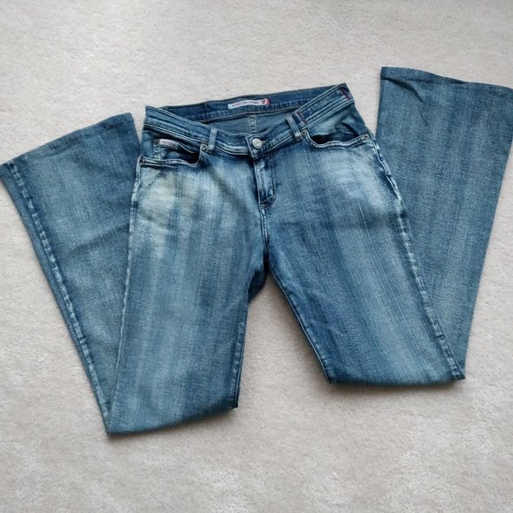 GUESS Stretch Denim Flare Jeans Sz 28 - Picture 2 of 6